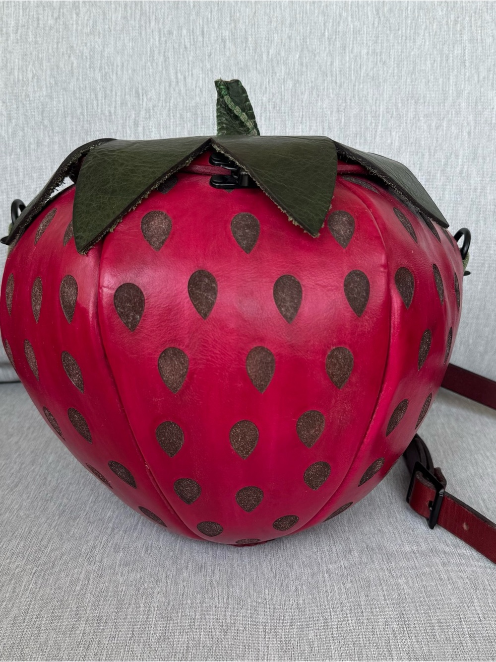 Leather Strawberry Bag